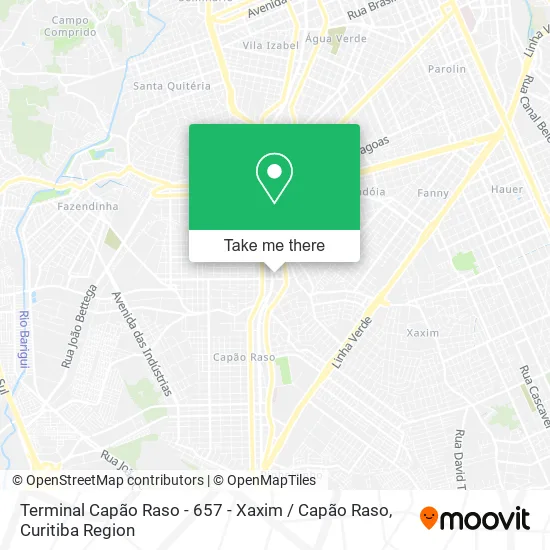 Terminal Capão Raso - 657 - Xaxim / Capão Raso map