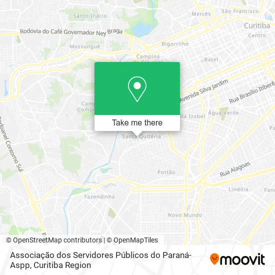 Associação dos Servidores Públicos do Paraná-Aspp map