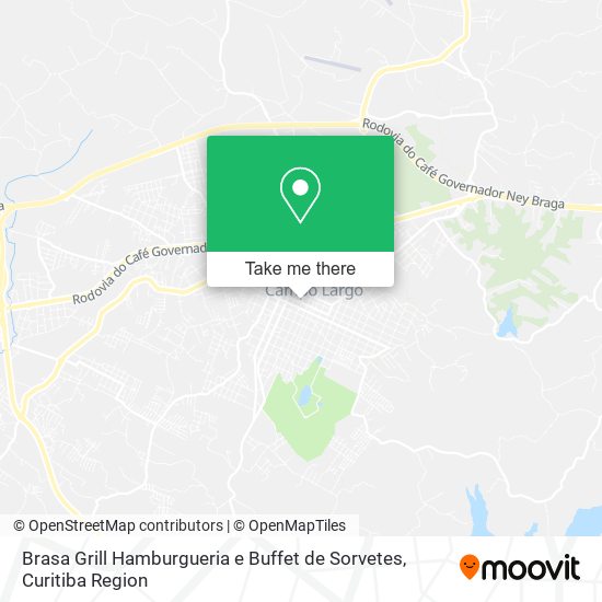 Mapa Brasa Grill Hamburgueria e Buffet de Sorvetes