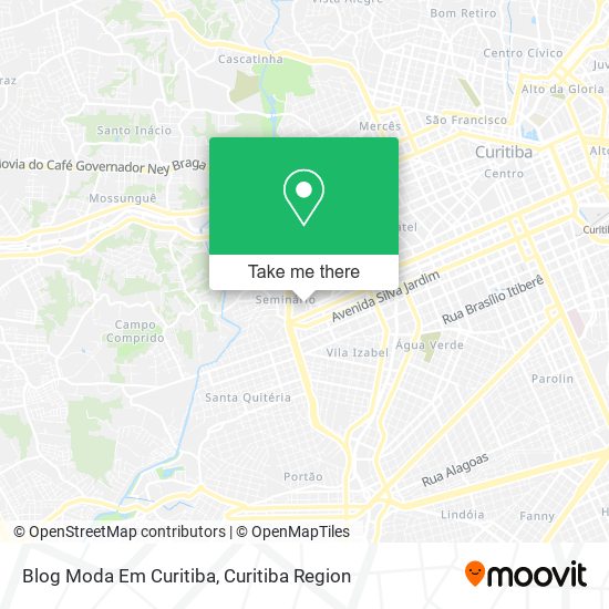 Mapa Blog Moda Em Curitiba