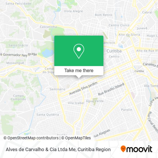 Mapa Alves de Carvalho & Cia Ltda Me