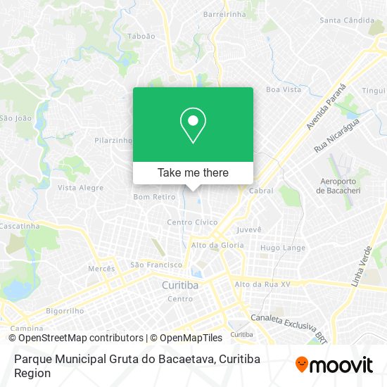 Parque Municipal Gruta do Bacaetava map