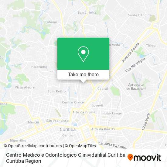 Centro Medico e Odontologico Clinividafilial Curitiba map