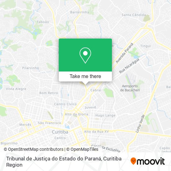 Tribunal de Justiça do Estado do Paraná map