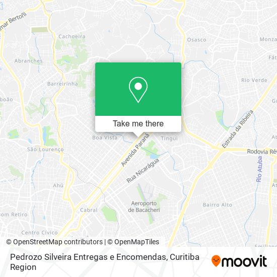 Mapa Pedrozo Silveira Entregas e Encomendas
