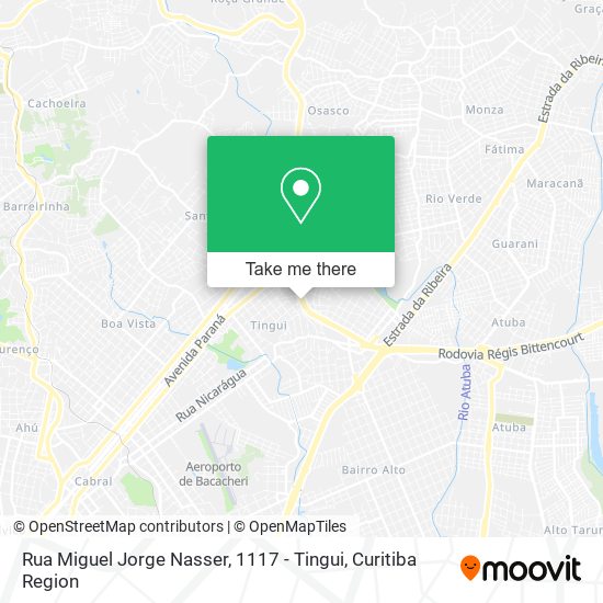 Rua Miguel Jorge Nasser, 1117 - Tingui map