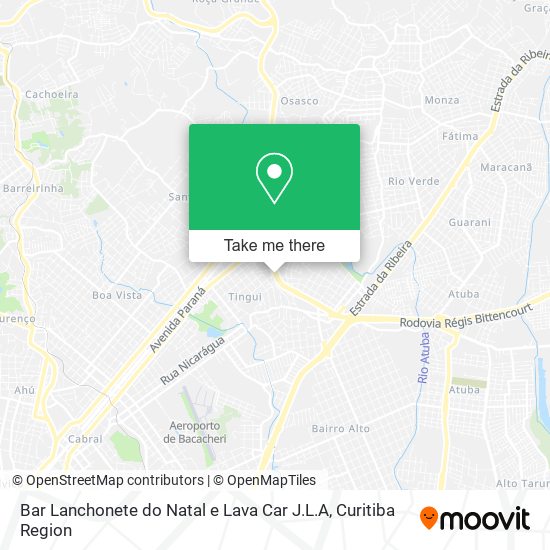 Mapa Bar Lanchonete do Natal e Lava Car J.L.A