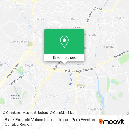 Black Emerald Vulcan Insfraestrutura Para Eventos map
