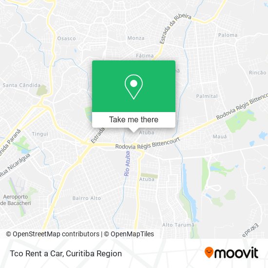 Tco Rent a Car map