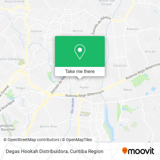 Degas Hookah Distribuidora map