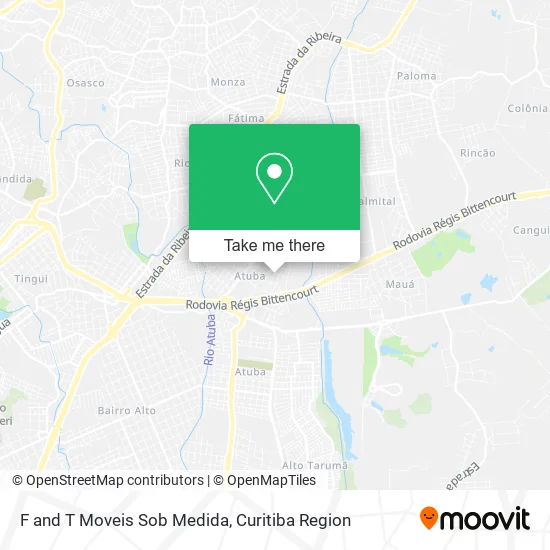 F and T Moveis Sob Medida map