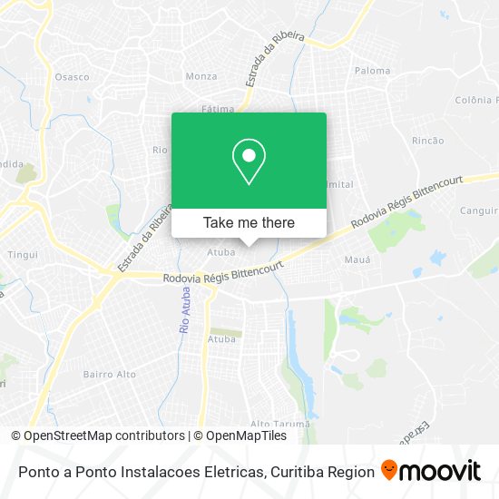 Ponto a Ponto Instalacoes Eletricas map