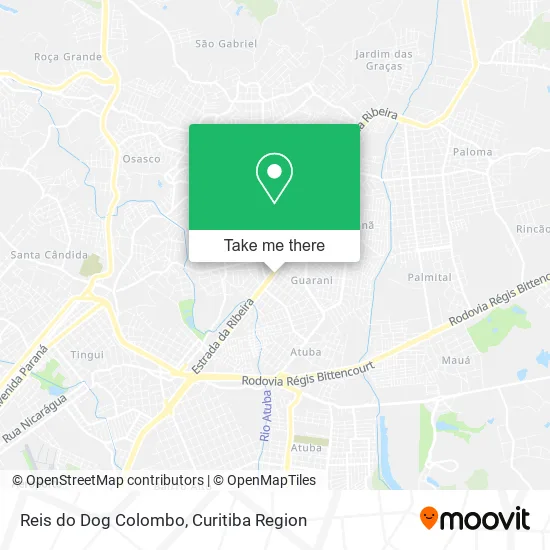 Reis do Dog Colombo map