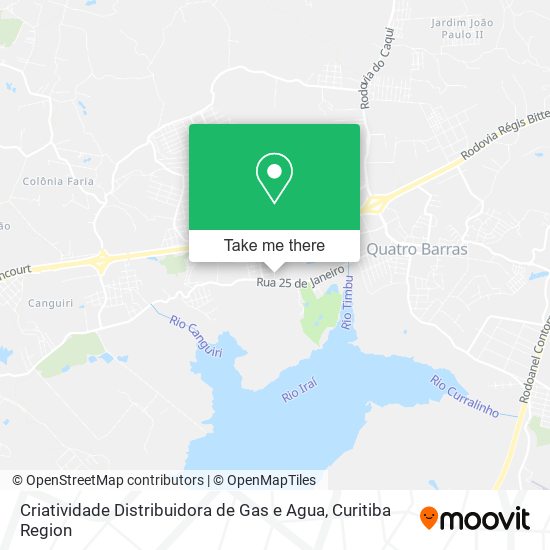 Criatividade Distribuidora de Gas e Agua map