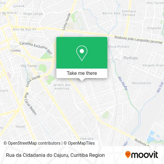 Rua da Cidadania do Cajuru map