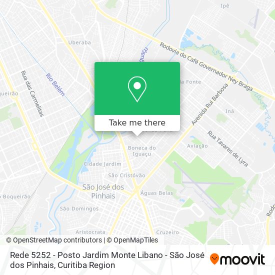 Rede 5252 - Posto Jardim Monte Libano - São José dos Pinhais map