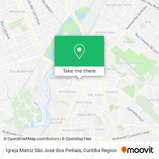 Mapa Igreja Matriz São José dos Pinhais