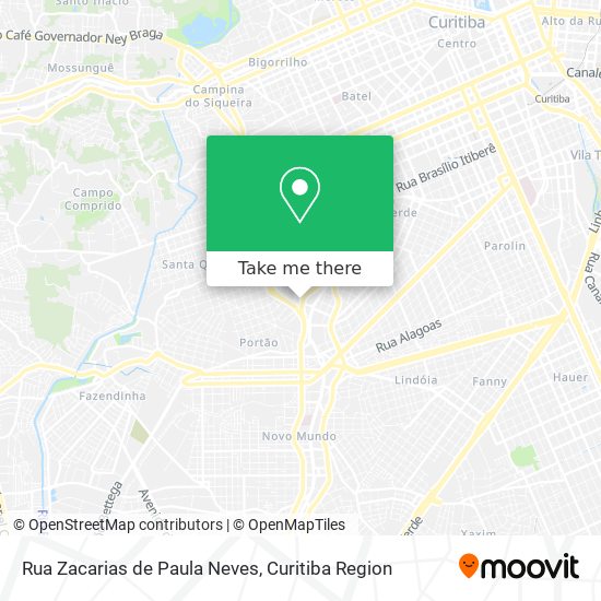 Rua Zacarias de Paula Neves map