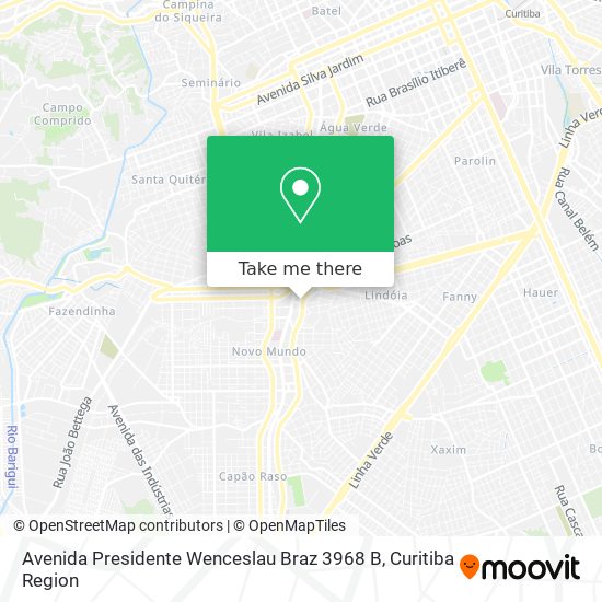 Mapa Avenida Presidente Wenceslau Braz 3968 B