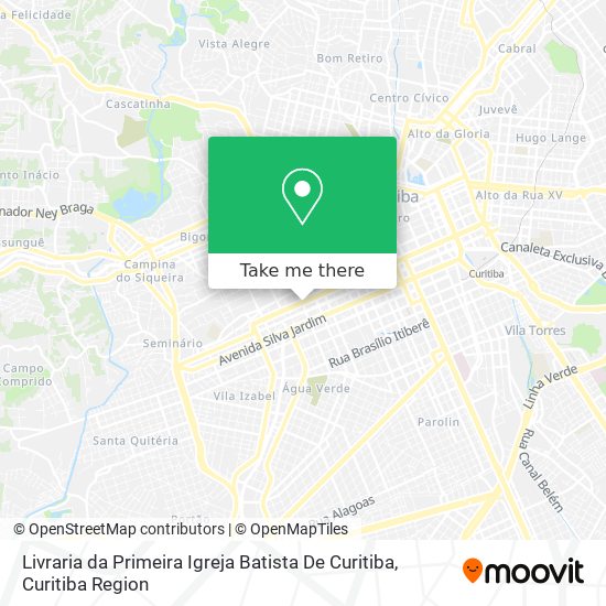 Mapa Livraria da Primeira Igreja Batista De Curitiba