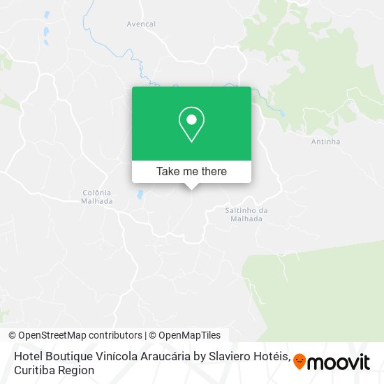 Hotel Boutique Vinícola Araucária by Slaviero Hotéis map