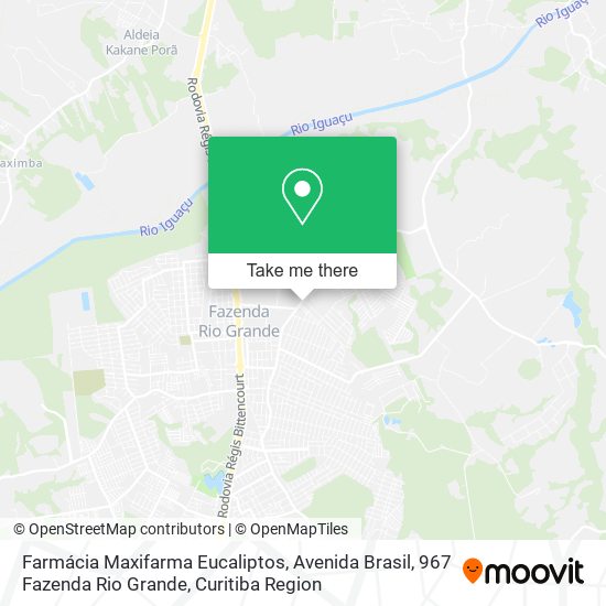 Farmácia Maxifarma Eucaliptos, Avenida Brasil, 967 Fazenda Rio Grande map