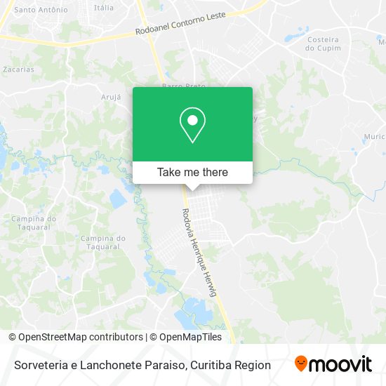 Sorveteria e Lanchonete Paraiso map