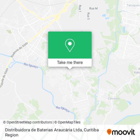 Distribuidora de Baterias Araucária Ltda map