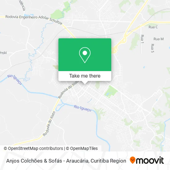 Mapa Anjos Colchões & Sofás - Araucária