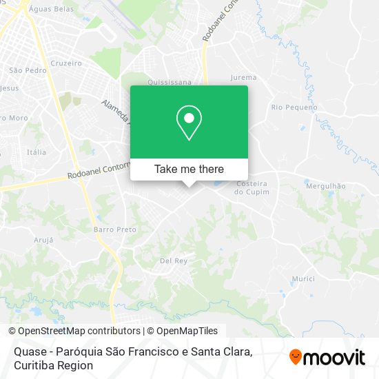 Quase - Paróquia São Francisco e Santa Clara map