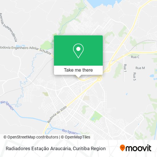 Radiadores Estação Araucária map