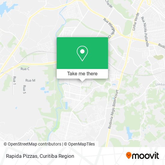 Rapida Pizzas map