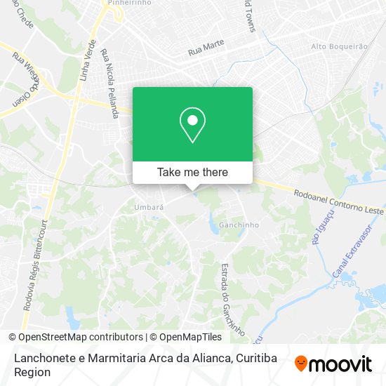 Lanchonete e Marmitaria Arca da Alianca map