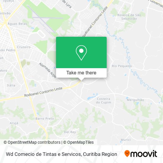 Wd Comecio de Tintas e Servicos map