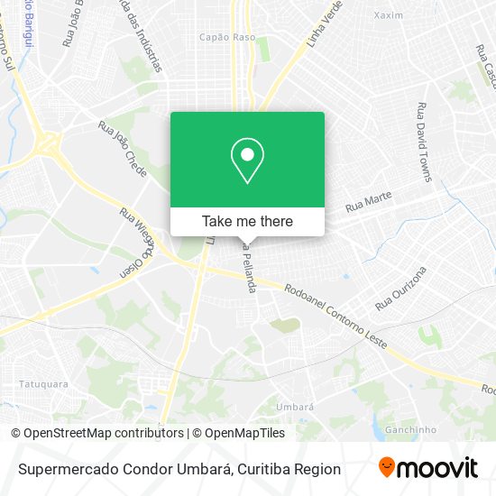 Supermercado Condor Umbará map