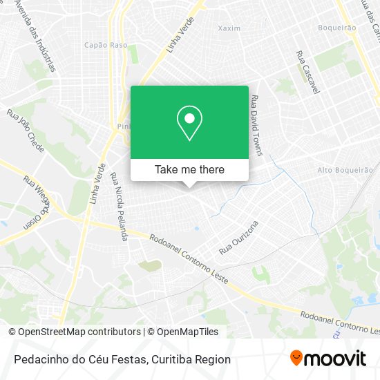 Pedacinho do Céu Festas map