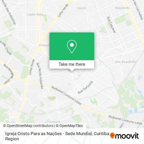 Mapa Igreja Cristo Para as Nações - Sede Mundial