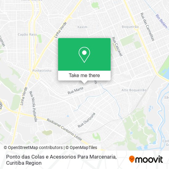 Ponto das Colas e Acessorios Para Marcenaria map