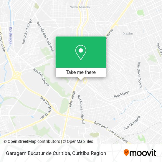 Garagem Eucatur de Curitiba map