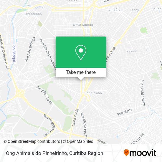 Ong Animais do Pinheirinho map