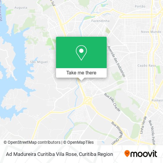 Ad Madureira Curitiba Vila Rose map