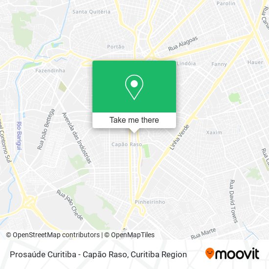 Prosaúde Curitiba - Capão Raso map