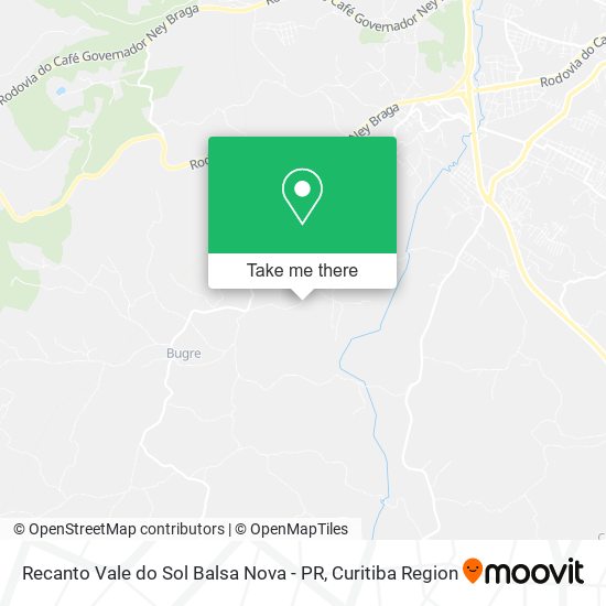 Recanto Vale do Sol Balsa Nova - PR map