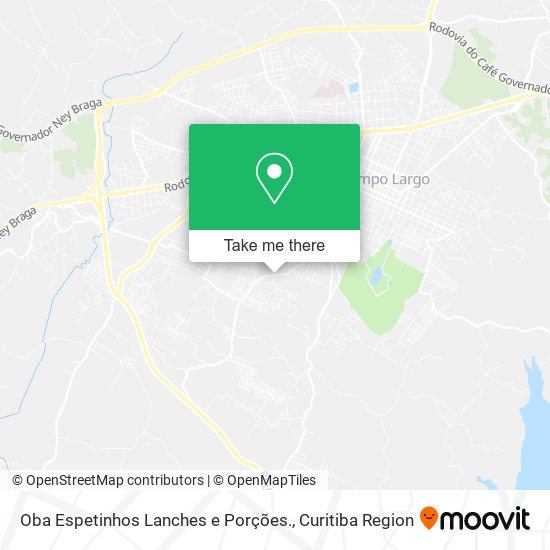 Oba Espetinhos Lanches e Porções. map