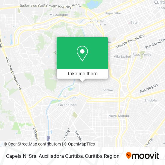 Mapa Capela N. Sra. Auxiliadora Curitiba