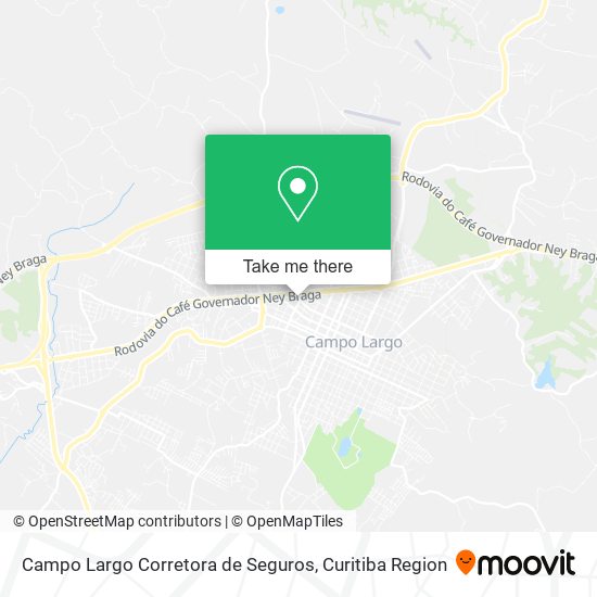 Mapa Campo Largo Corretora de Seguros