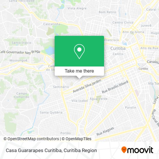 Casa Guararapes Curitiba map