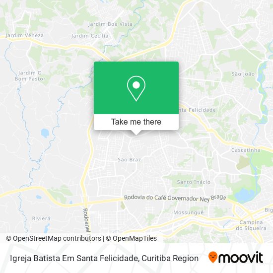 Igreja Batista Em Santa Felicidade map