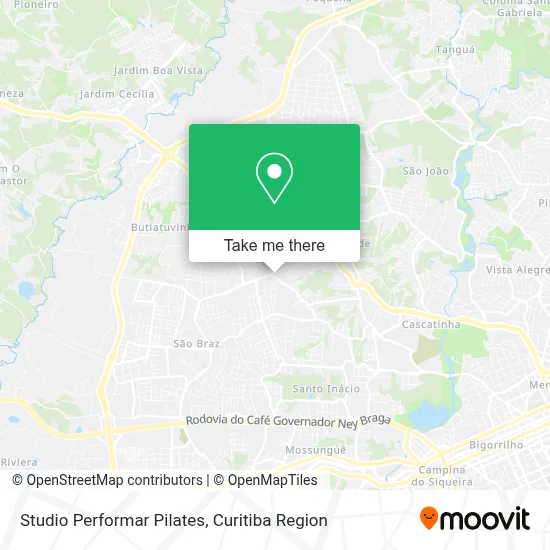 Studio Performar Pilates map