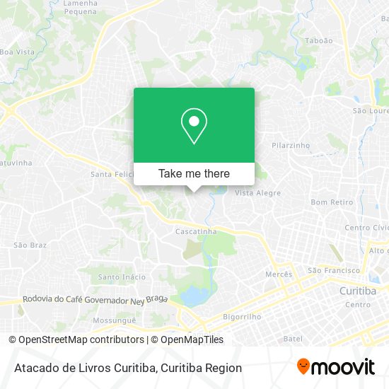 Mapa Atacado de Livros Curitiba